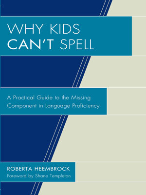 cover image of Why Kids Can't Spell